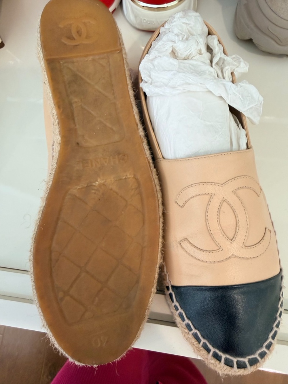CHANEL Beige and Black Espadrilles - Picture 5 of 5